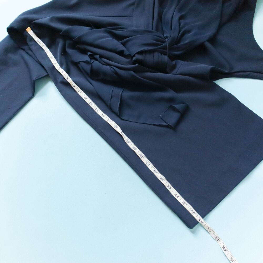 Eliza J Navy Sleeveless V Neck Wide Leg Jumpsuit Size 8 Chiffon Formal - Picture 8 of 10